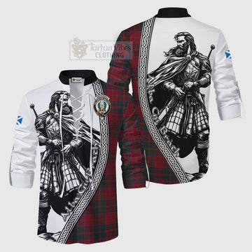 MacDonald (McDonald) of Glencoe Tartan Clan Crest Ghillie Kilt Shirt with Highlander Warrior Celtic Style Men - Tartan Vibes Clothing