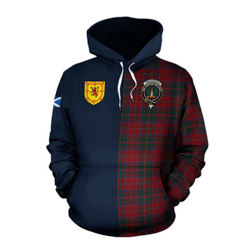 MacDonald (McDonald) of Glencoe Tartan Cotton Hoodie Alba with Scottish Lion Royal Arm Half Style Pullover Hoodie XS - Tartan Vibes Clothing