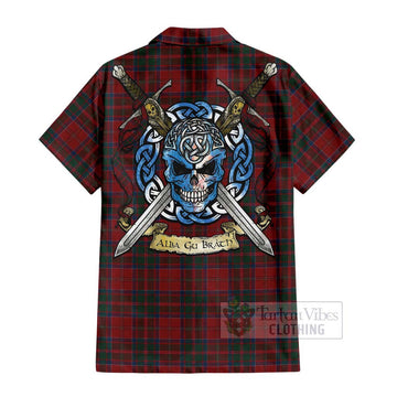 MacDonald (McDonald) of Glencoe Tartan Hawaiian Shirt with Family Crest Celtic Skull Style - Tartan Vibes Clothing
