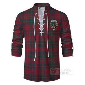 MacDonald (McDonald) of Glencoe Tartan Ghillie Kilt Shirt with Family Crest DNA In Me Style - Tartan Vibes Clothing