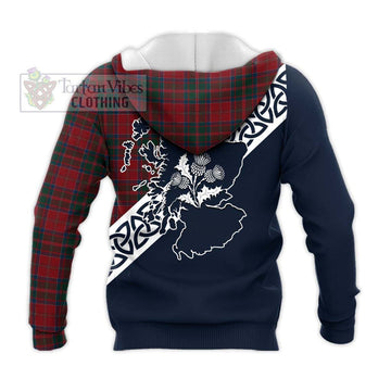 MacDonald (McDonald) of Glencoe Tartan Knitted Hoodie Featuring Thistle and Scotland Map - Tartan Vibes Clothing