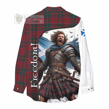 MacDonald (McDonald) of Glencoe Crest Tartan Women's Casual Shirt Inspired by the Freedom of Scottish Warrior - Tartan Vibes Clothing