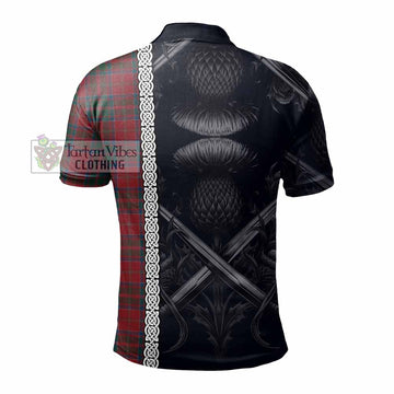 MacDonald (McDonald) of Glencoe Tartan Polo Shirt with Family Crest Cross Sword Thistle Celtic Vibes - Tartan Vibes Clothing