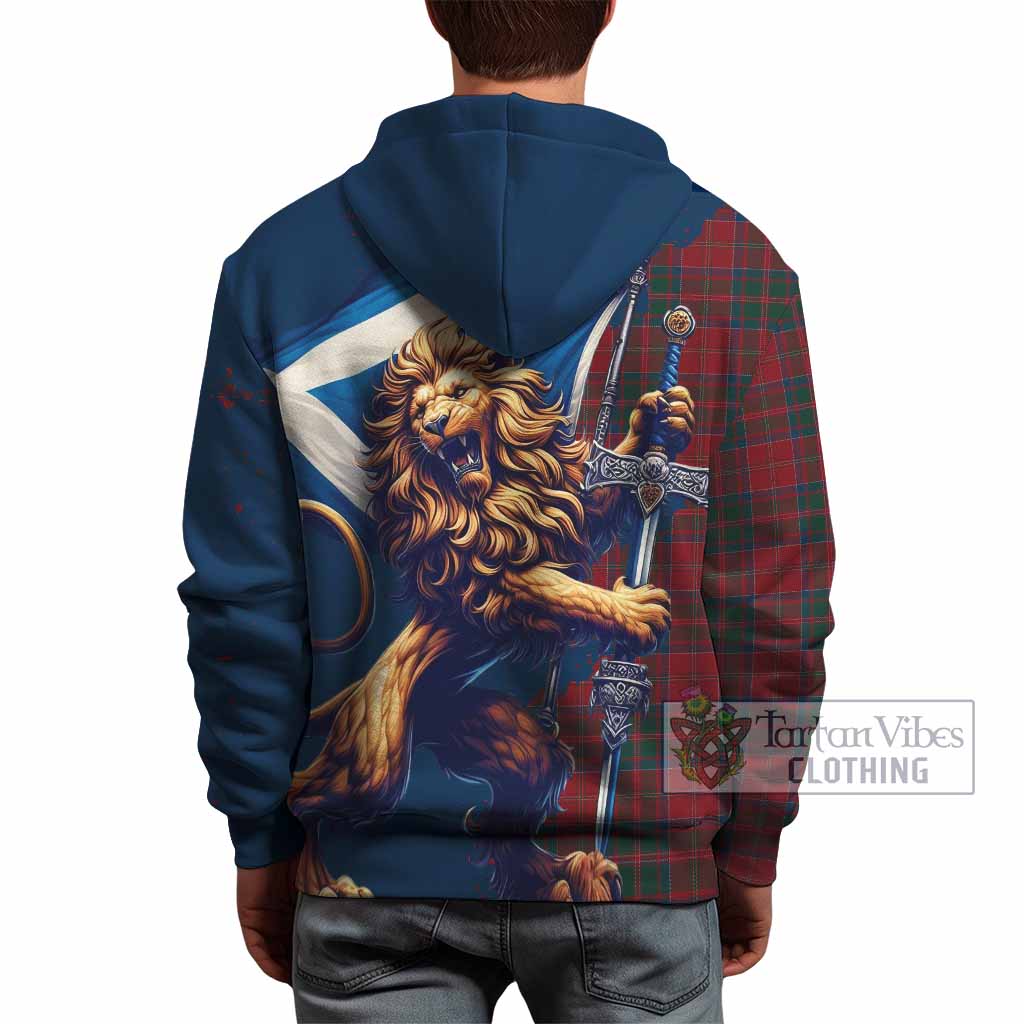 MacDonell (McDonell) Tartan Family Crest Hoodie with Scottish Majestic Lion - Tartan Vibes Clothing
