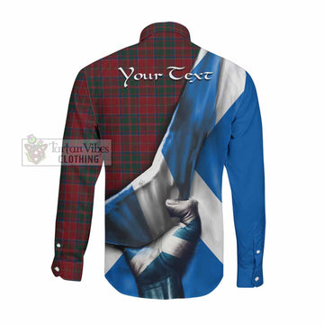 MacDonald (McDonald) of Glencoe Tartan Long Sleeve Button Shirt with Family Crest Scotland Patriotic Style Men's Shirt - Tartan Vibes Clothing