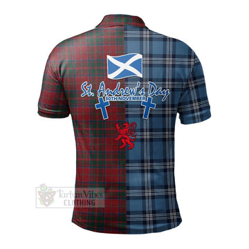 MacDonald (McDonald) of Glencoe Tartan Polo Shirt Happy St. Andrew's Day Half Tartan Style - Tartan Vibes Clothing