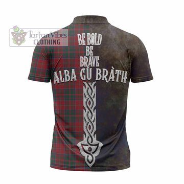 MacDonald (McDonald) of Glencoe Tartan Family Crest Zipper Polo Shirt Alba Gu Brath Be Brave Lion Ancient Style