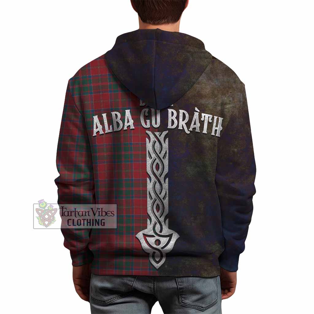 Tartan Vibes Clothing MacDonald (McDonald) of Glencoe Tartan Family Crest Hoodie Alba Gu Brath Be Brave Lion Ancient Style