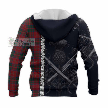 MacDonald (McDonald) of Glencoe Tartan Knitted Hoodie with Family Crest Cross Sword Thistle Celtic Vibes - Tartan Vibes Clothing