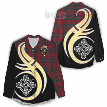 MacDonald (McDonald) of Glencoe Tartan Women's Casual Shirt with Family Crest and Celtic Symbol Style - Tartan Vibes Clothing