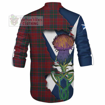 Tartan Vibes Clothing MacDonald (McDonald) of Glencoe Tartan Family Crest Ghillie Kilt Shirt Scottish Thistle Celtic Inspired