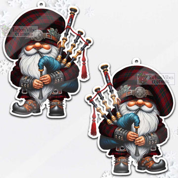 MacDonald (McDonald) of Glencoe Tartan Bagpiper Gnome Christmas Ornament - Tartan Vibes Clothing