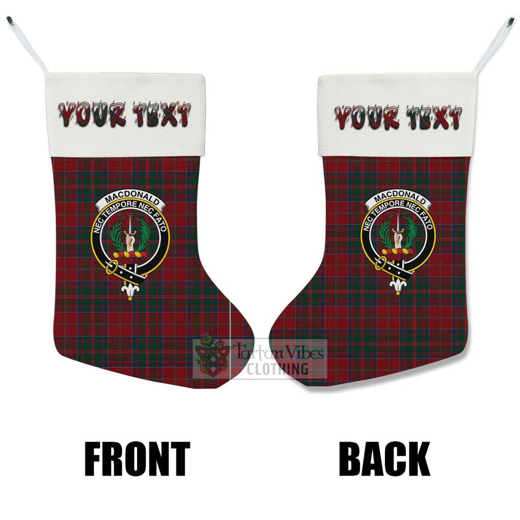 MacDonald (McDonald) of Glencoe Tartan Family Crest Christmas Stocking with Personalized Text - Tartan Vibes Clothing