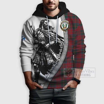 MacDonald (McDonald) of Glencoe Tartan Clan Crest Hoodie with Highlander Warrior Celtic Style - Tartan Vibes Clothing