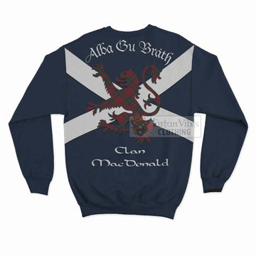 MacDonald (McDonald) of Glencoe Tartan Lion Rampant Sweatshirt Proudly Display Your Heritage with Alba Gu Brath and Clan Name - Tartan Vibes Clothing