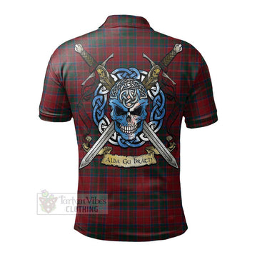MacDonald (McDonald) of Glencoe Tartan Polo Shirt with Family Crest Celtic Skull Style - Tartan Vibes Clothing