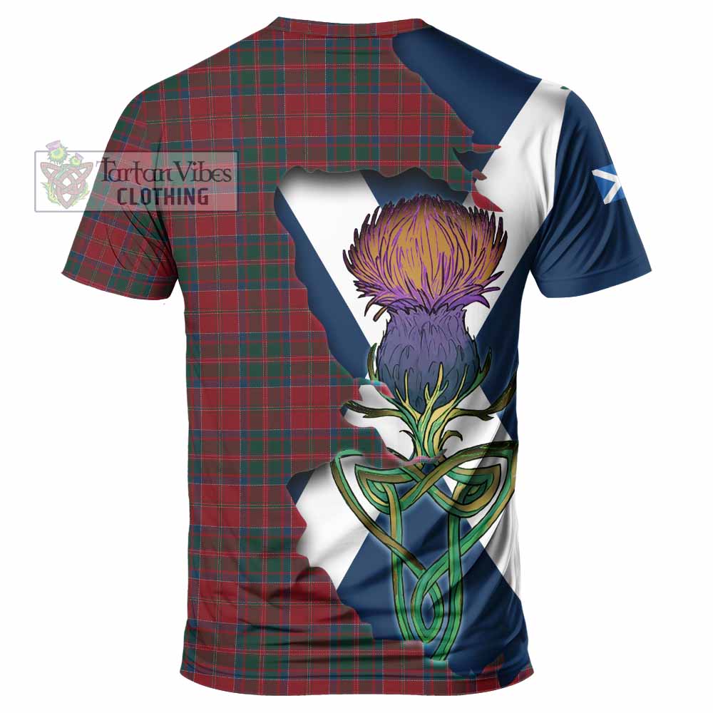 Tartan Vibes Clothing MacDonald (McDonald) of Glencoe Tartan Family Crest T-Shirt Scottish Thistle Celtic Inspired