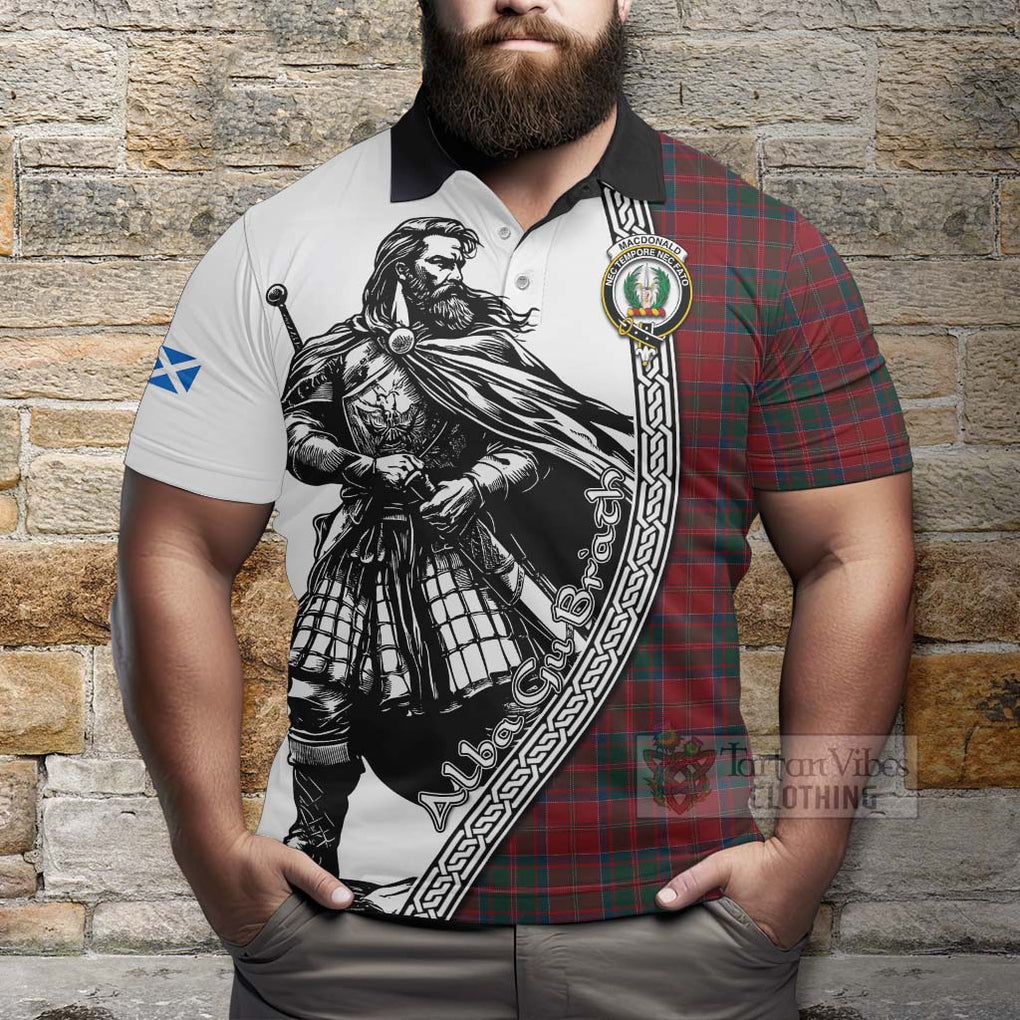 MacDonald (McDonald) of Glencoe Tartan Clan Crest Polo Shirt with Highlander Warrior Celtic Style - Tartan Vibes Clothing