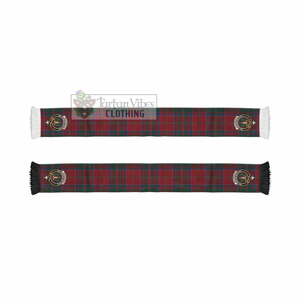 Tartan Vibes Clothing MacDonald (McDonald) of Glencoe Tartan Ruffneck Scarf with Family Crest