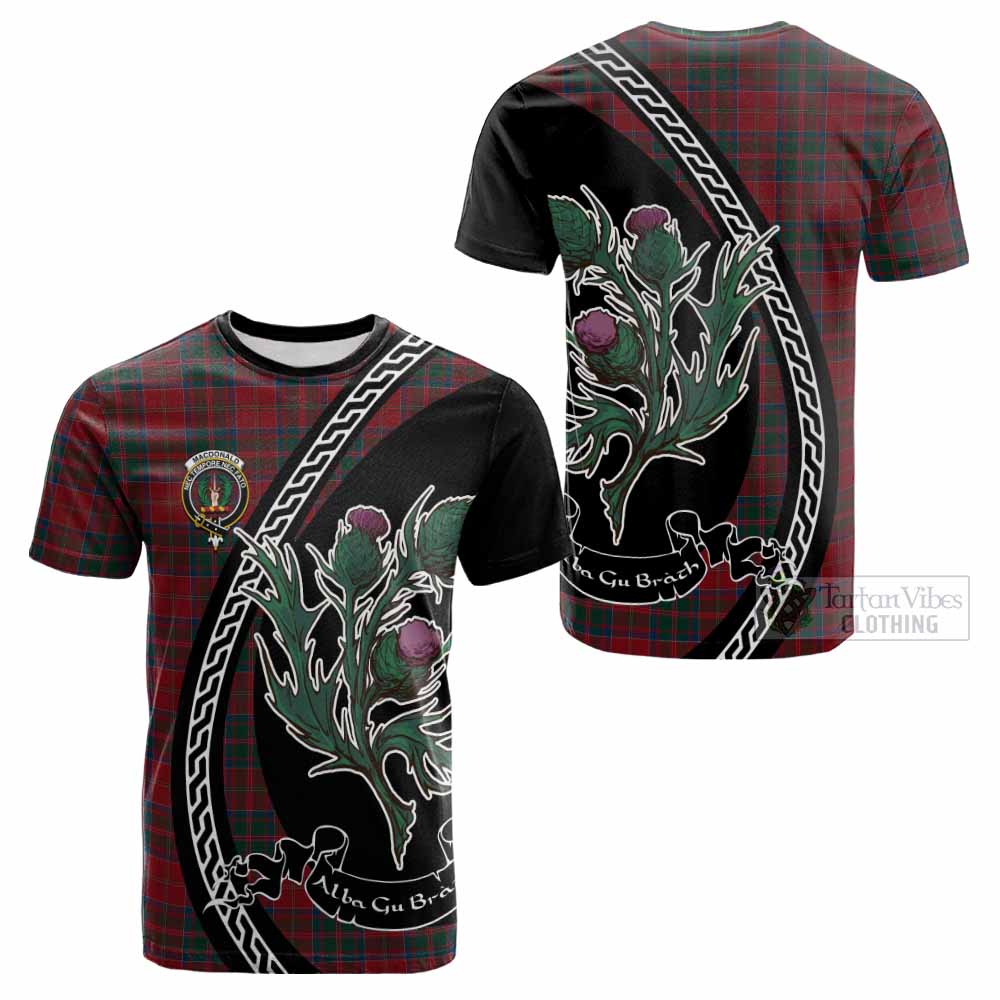 MacDonald (McDonald) of Glencoe Family Crest Tartan Cotton T-shirt Alba Thistle Inspired - Tartan Vibes Clothing