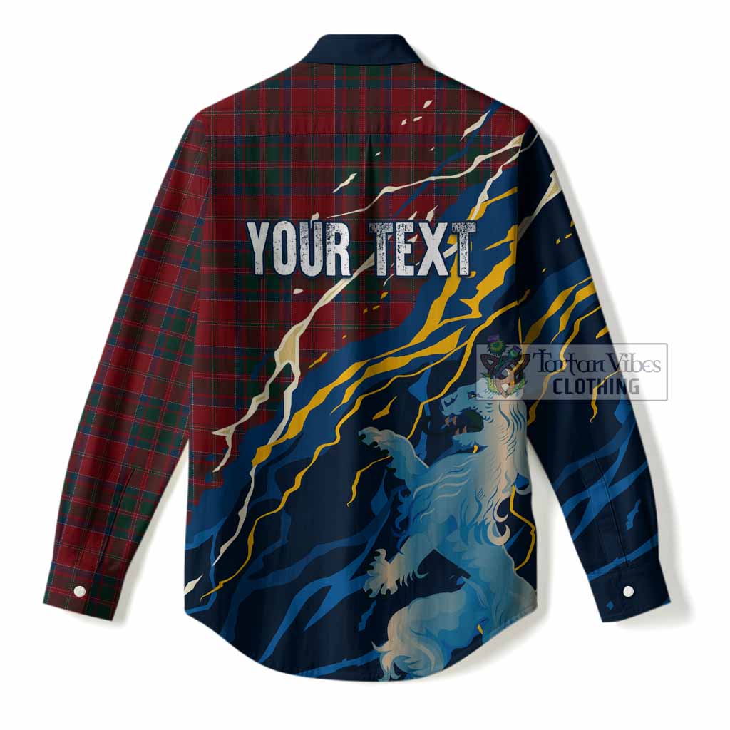 MacDonald (McDonald) of Glencoe Scotland Tartan Women Casual Shirt WC2026 Football - We'll Be Coming
