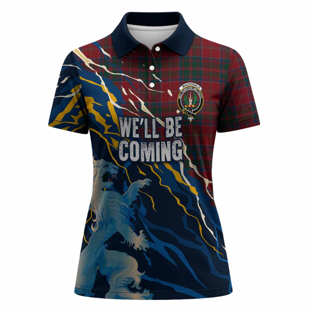 MacDonald (McDonald) of Glencoe Scotland Tartan Women Polo Shirt WC2026 Football - We'll Be Coming