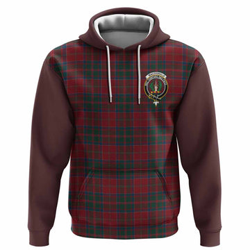 MacDonald (McDonald) of Glencoe Tartan Accent Hoodie with Family Crest