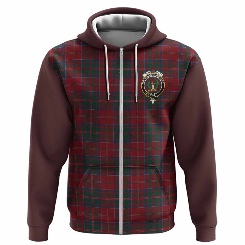 MacDonald (McDonald) of Glencoe Tartan Accent Hoodie with Family Crest