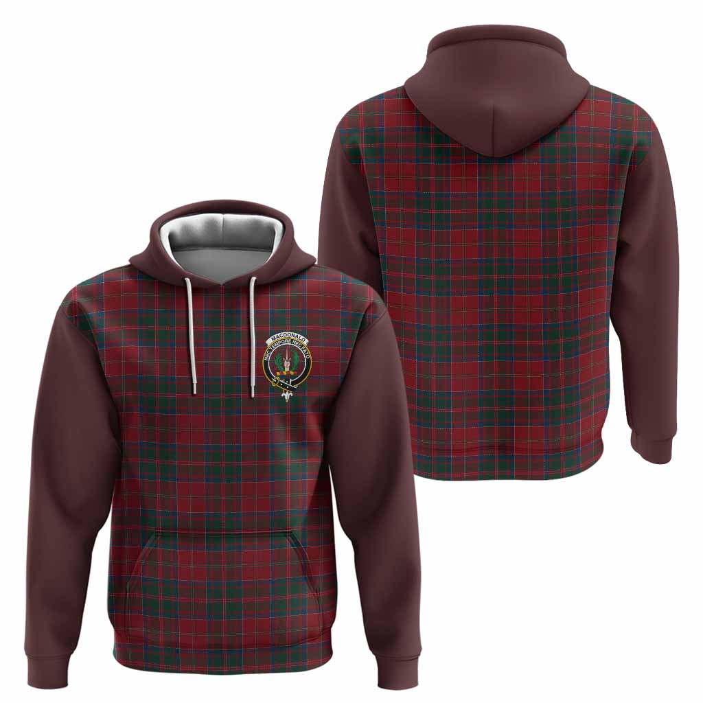MacDonald (McDonald) of Glencoe Tartan Accent Hoodie with Family Crest
