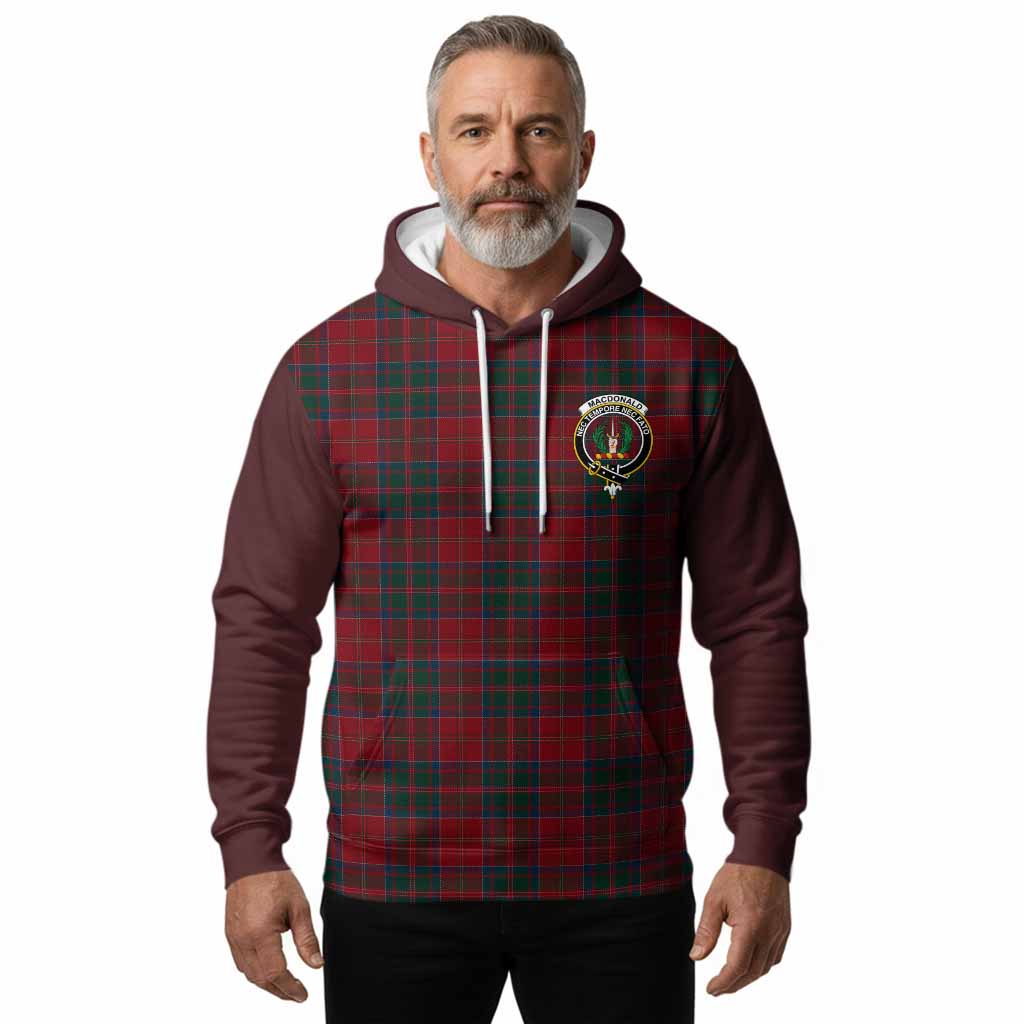 MacDonald (McDonald) of Glencoe Tartan Accent Hoodie with Family Crest