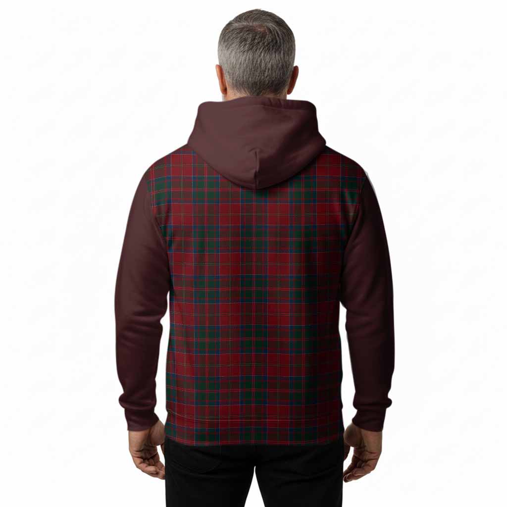 MacDonald (McDonald) of Glencoe Tartan Accent Hoodie with Family Crest