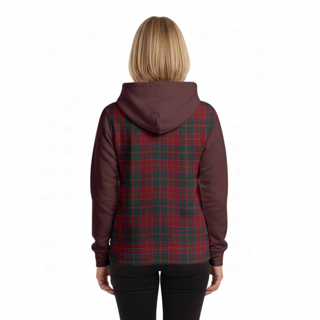 MacDonald (McDonald) of Glencoe Tartan Accent Hoodie with Family Crest