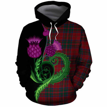 MacDonald (McDonald) of Glencoe Tartan Cotton Hoodie Traditional Scottish Thistle