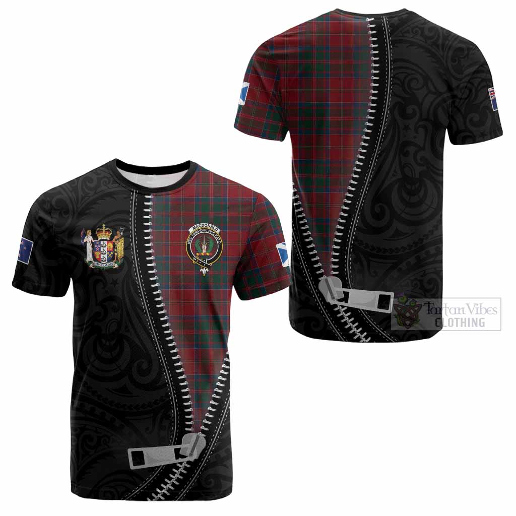 MacDonald (McDonald) of Glencoe Tartan Cotton T-shirt New Zealand Pattern Unique Zipper Stylized
