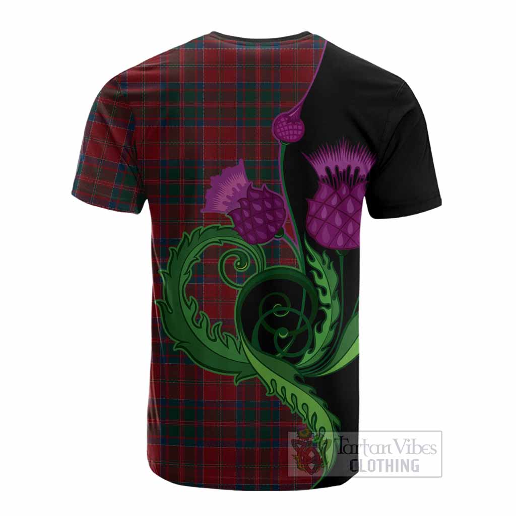 MacDonald (McDonald) of Glencoe Tartan Cotton T-shirt Traditional Scottish Thistle