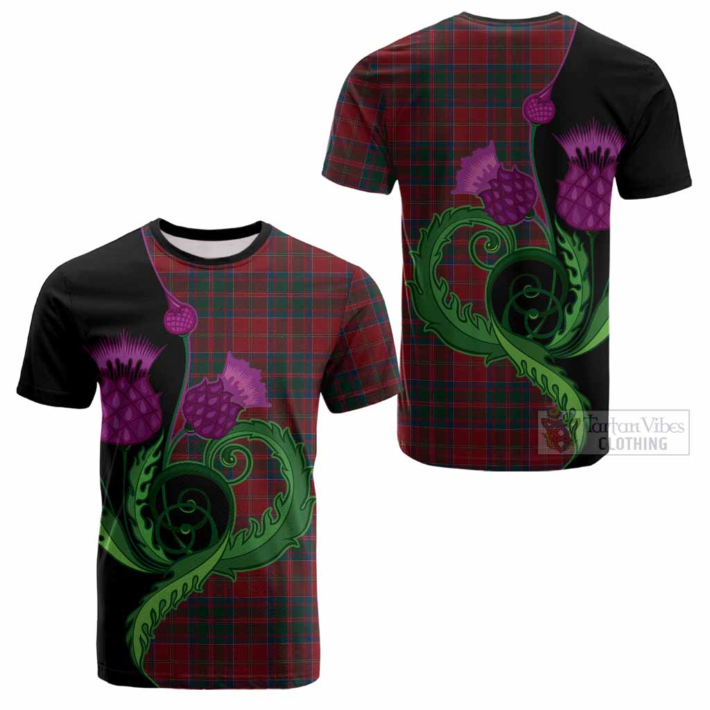 MacDonald (McDonald) of Glencoe Tartan Cotton T-shirt Traditional Scottish Thistle