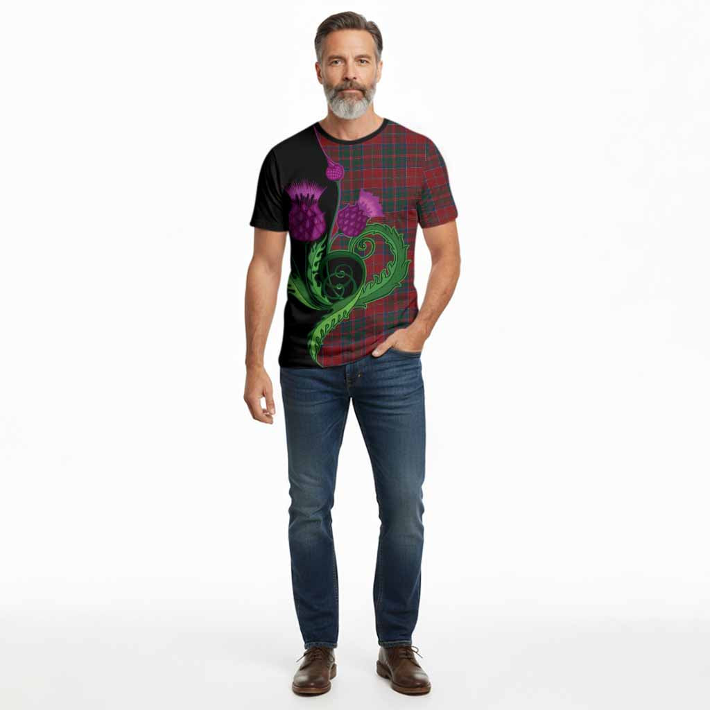 MacDonald (McDonald) of Glencoe Tartan Cotton T-shirt Traditional Scottish Thistle