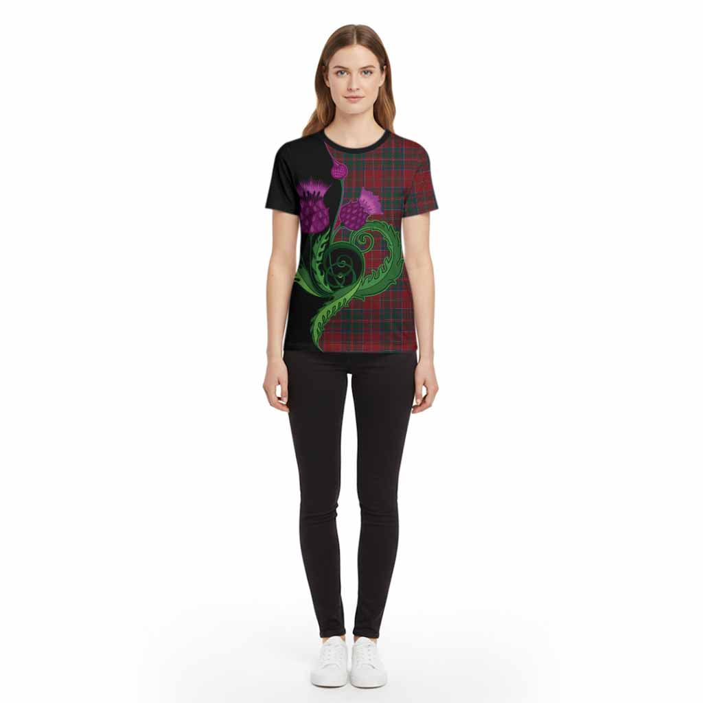 MacDonald (McDonald) of Glencoe Tartan Cotton T-shirt Traditional Scottish Thistle