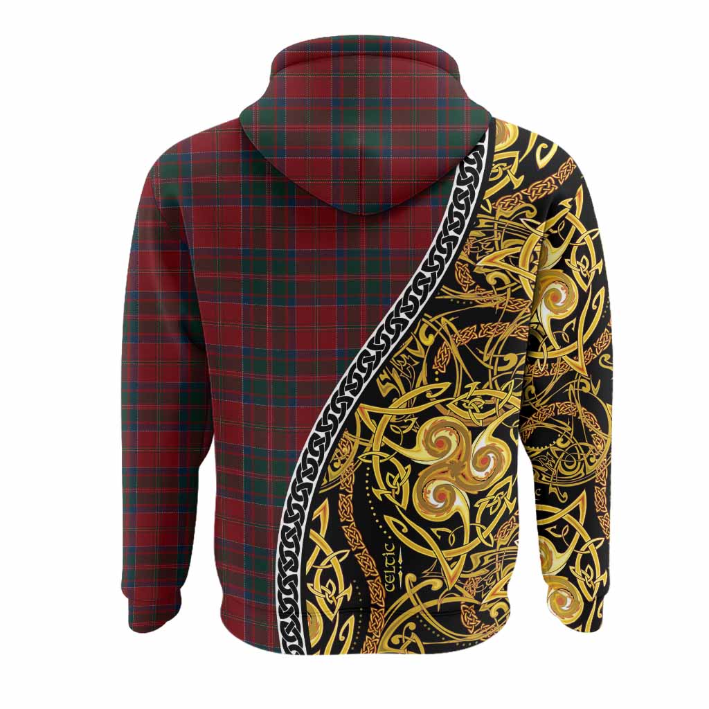MacDonald (McDonald) of Glencoe Tartan Crest Hoodie Celtic Knot and Triple Trickle Spiral Symbols