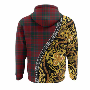 MacDonald (McDonald) of Glencoe Tartan Crest Hoodie Celtic Knot and Triple Trickle Spiral Symbols