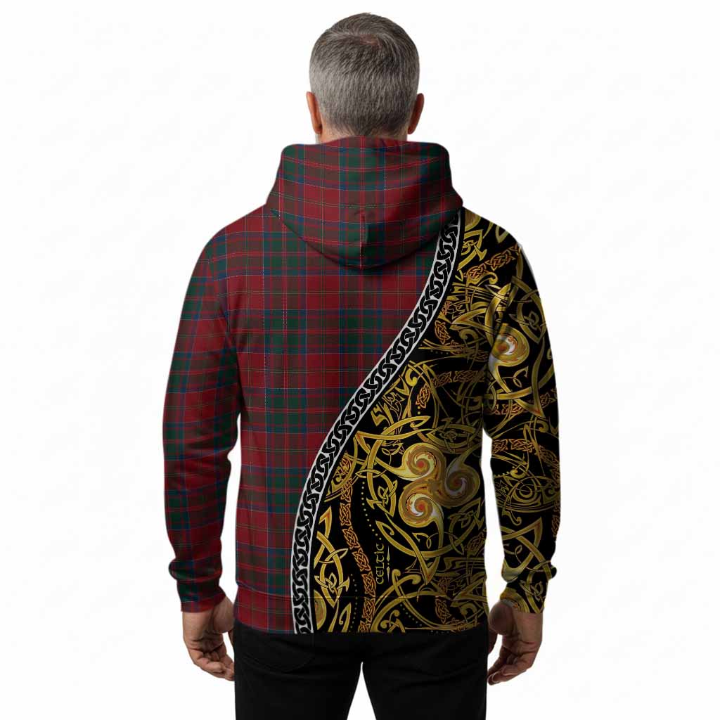MacDonald (McDonald) of Glencoe Tartan Crest Hoodie Celtic Knot and Triple Trickle Spiral Symbols