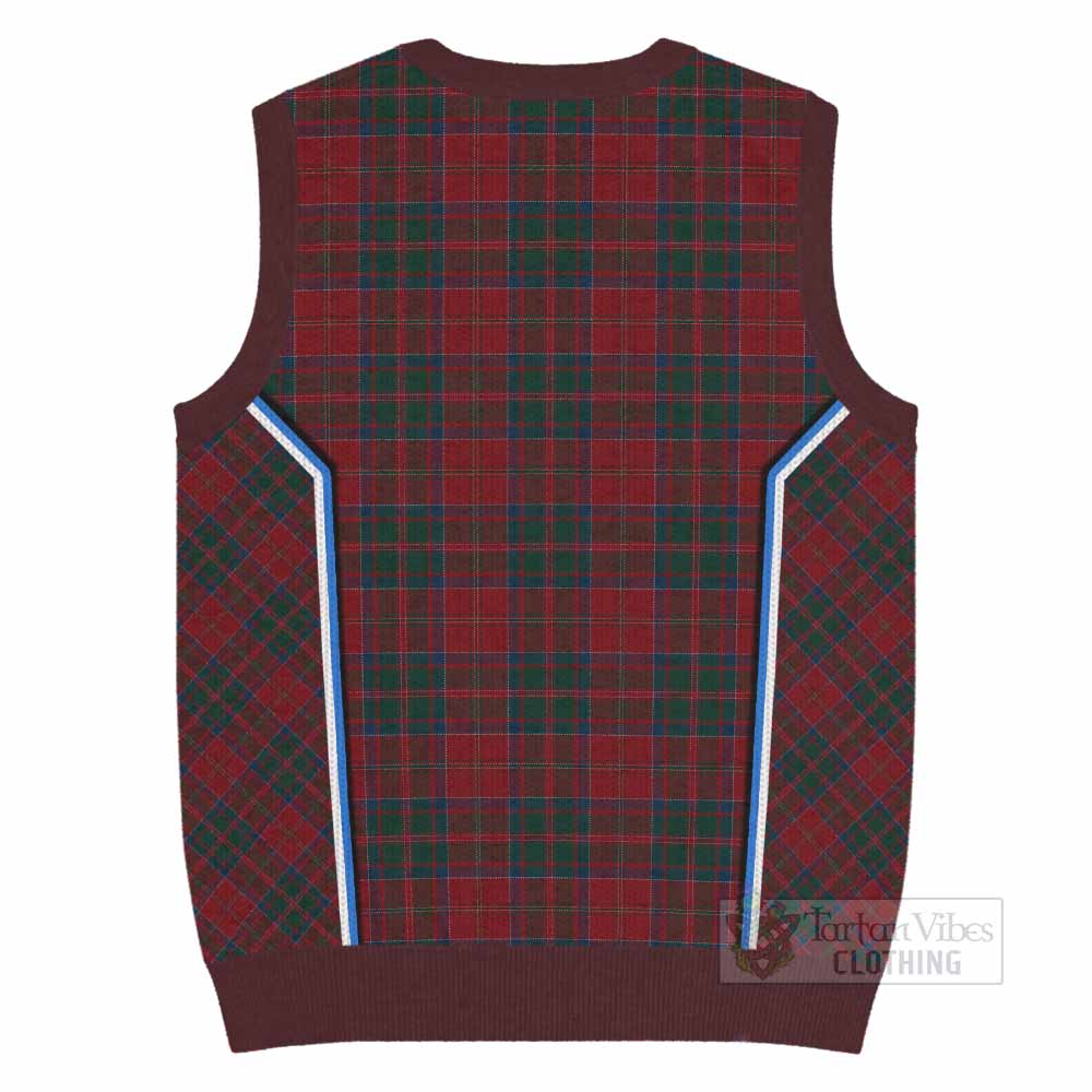 MacDonald (McDonald) of Glencoe Tartan Crest Knitted V-Neck Vest Scotland Coat of Arm Flag Style - Tartan Vibes Clothing