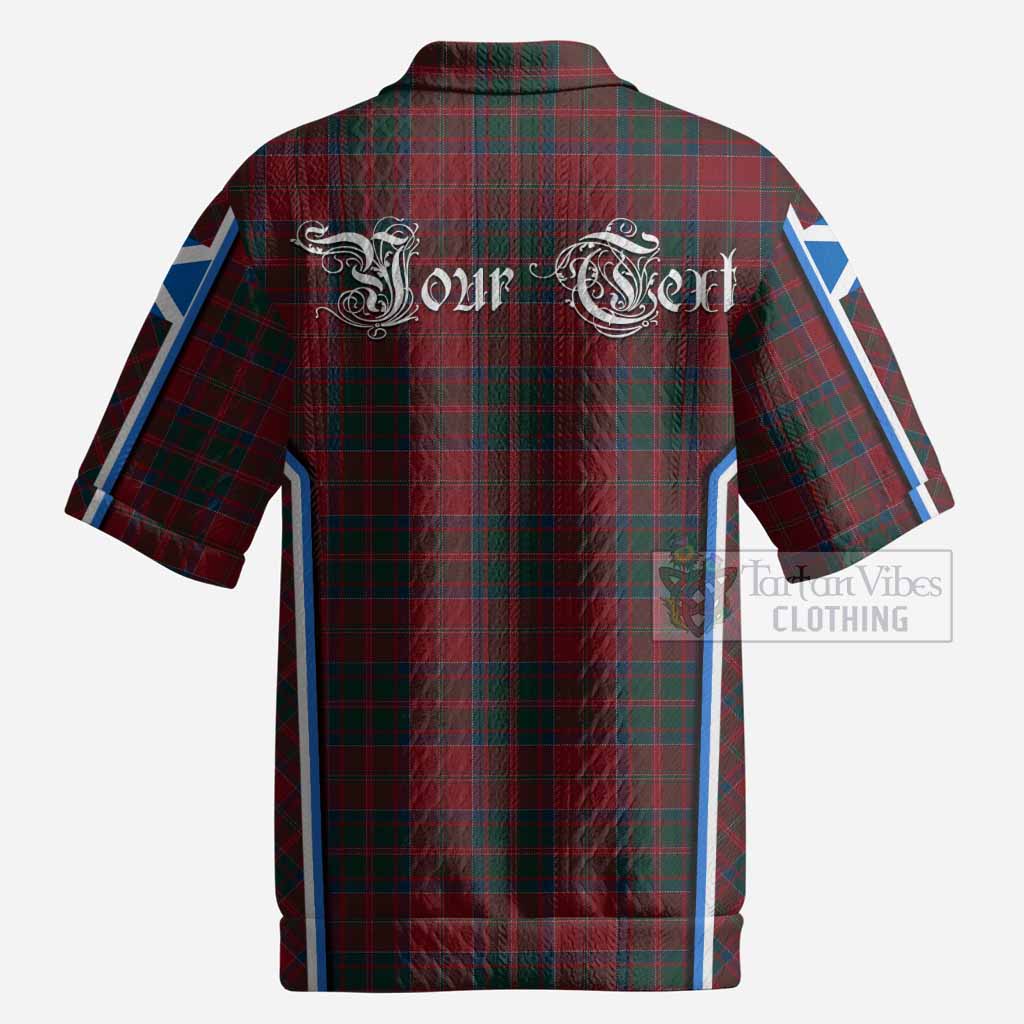MacDonald (McDonald) of Glencoe Tartan Crest Men’s Polo Sweater Top Scotland Coat of Arm Flag Style