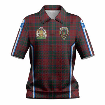MacDonald (McDonald) of Glencoe Tartan Crest Women’s Polo Sweater Top Scotland Coat of Arm Flag Style