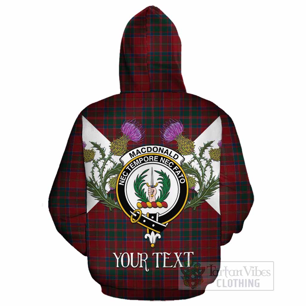 MacDonald (McDonald) of Glencoe Tartan Family Crest Cotton Hoodie Scottish Burns Night Thistle Floral