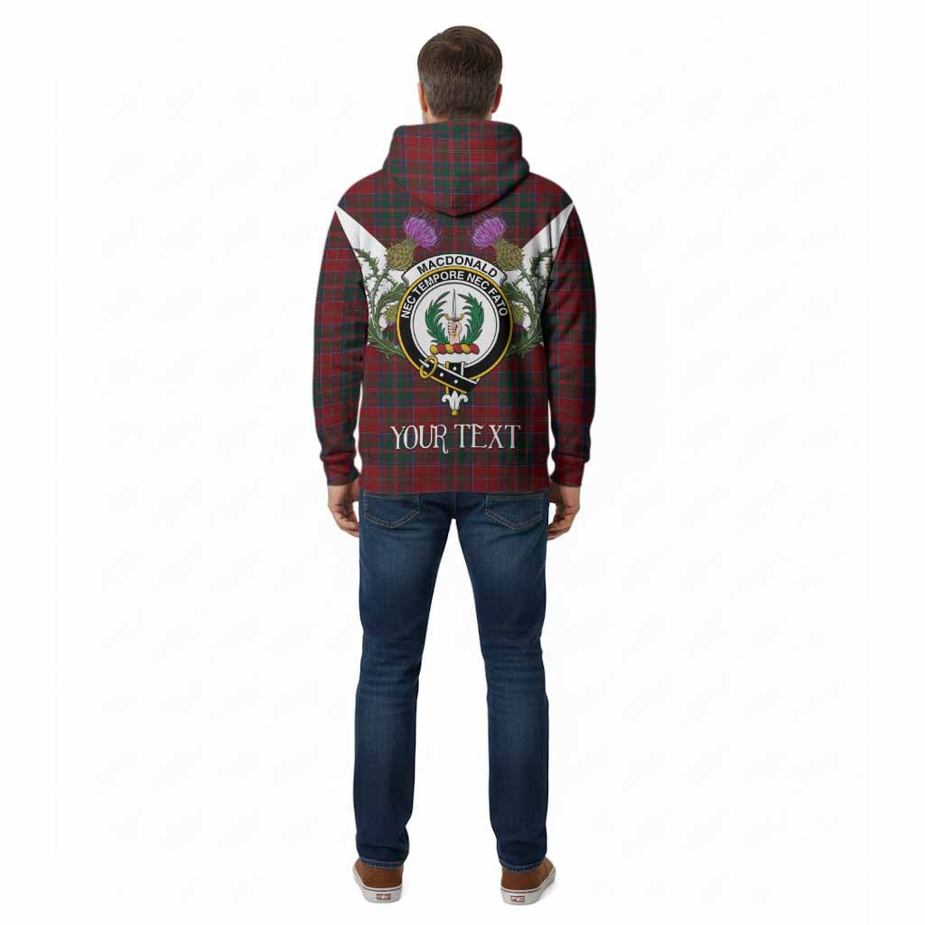 MacDonald (McDonald) of Glencoe Tartan Family Crest Cotton Hoodie Scottish Burns Night Thistle Floral
