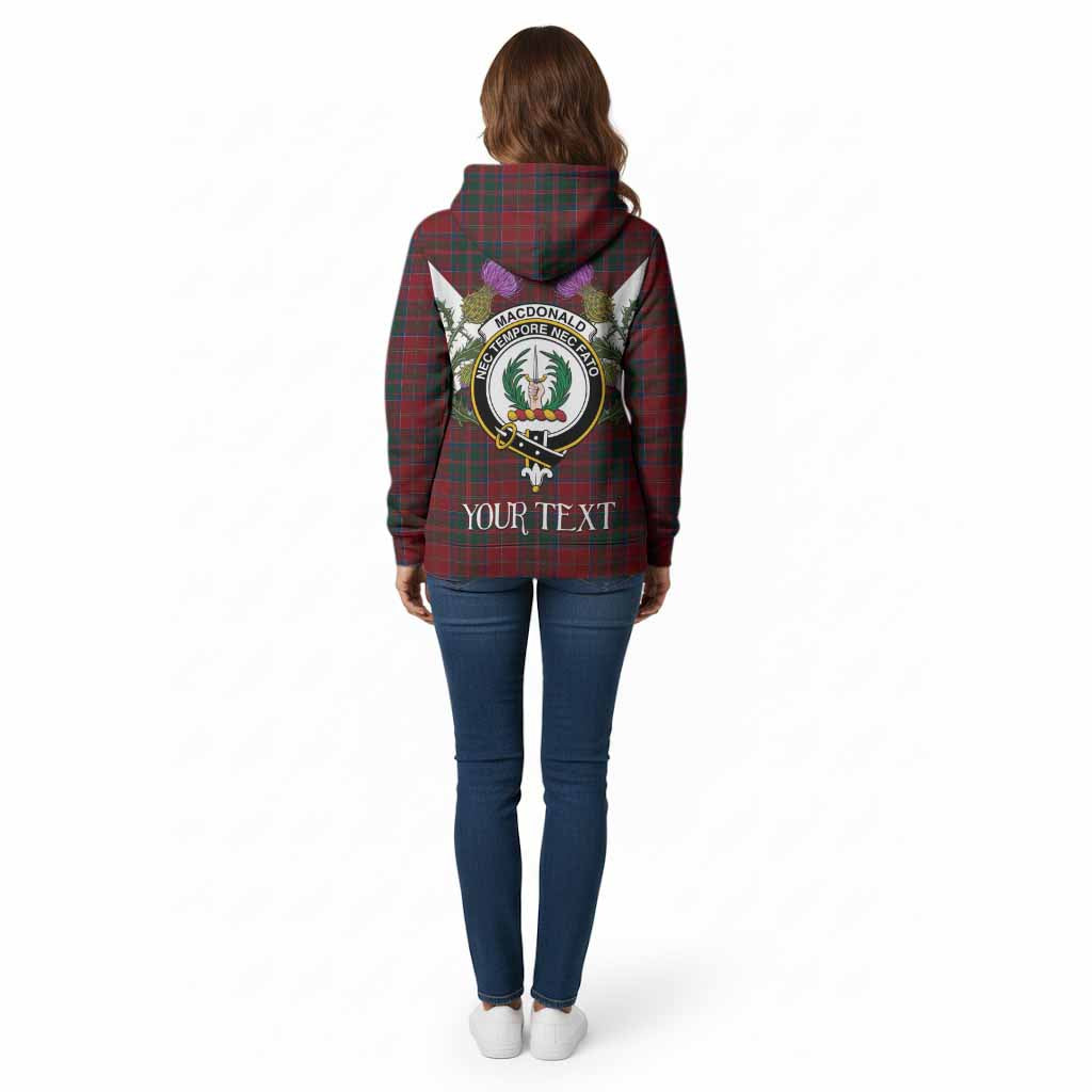 MacDonald (McDonald) of Glencoe Tartan Family Crest Cotton Hoodie Scottish Burns Night Thistle Floral