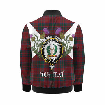 MacDonald (McDonald) of Glencoe Tartan Family Crest Kid Bomber Jacket Scottish Burns Night Thistle Floral