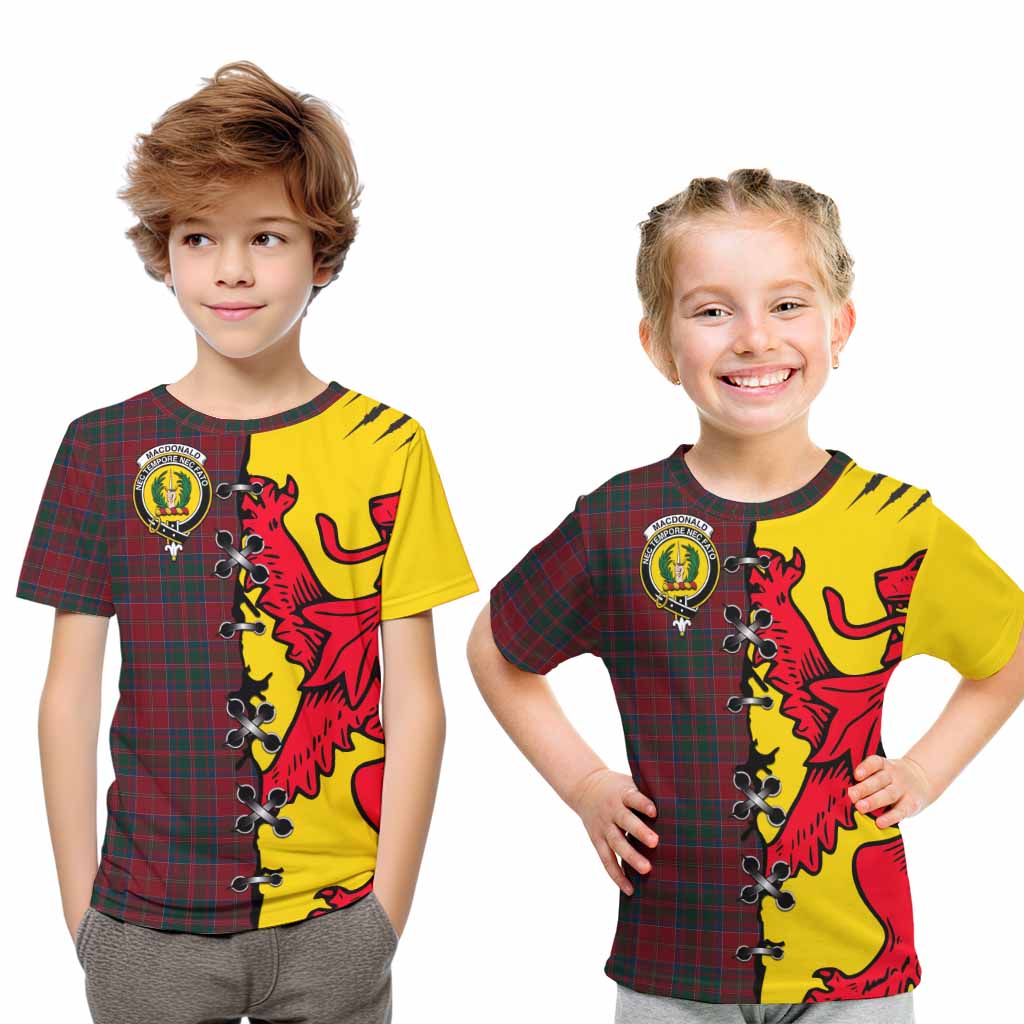 MacDonald (McDonald) of Glencoe Tartan Family Crest Kid T-shirt Lion Rampant Honor - Tartan Vibes Clothing