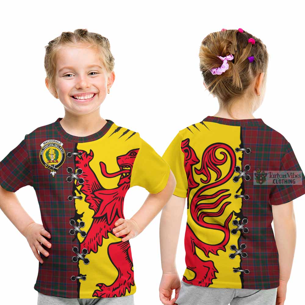 MacDonald (McDonald) of Glencoe Tartan Family Crest Kid T-shirt Lion Rampant Honor - Tartan Vibes Clothing